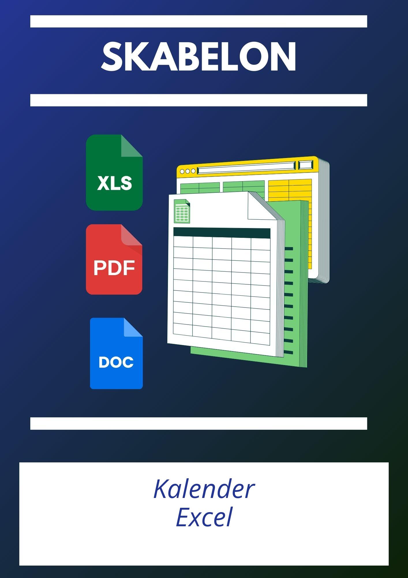 Kalender Skabelon Excel